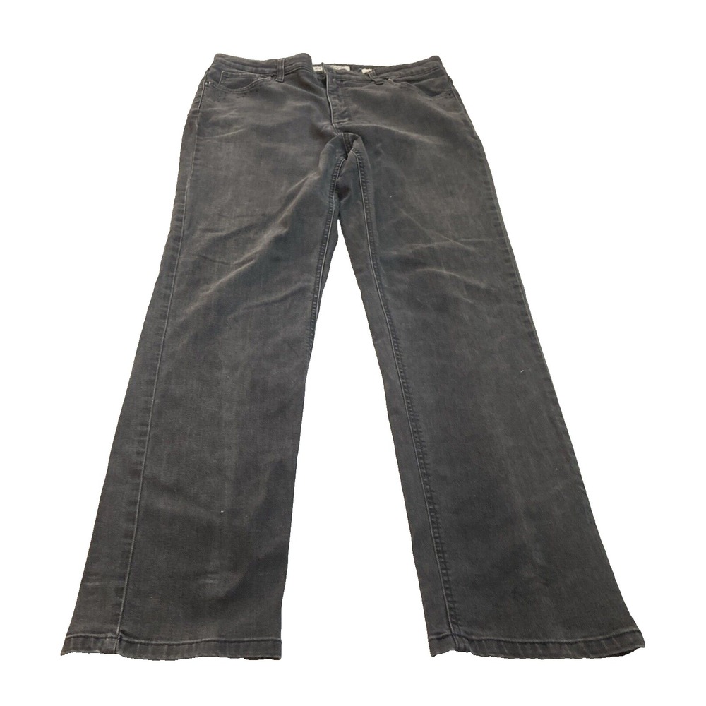 jones new york women's lexington jeans 16 Inseam 32 Black straight